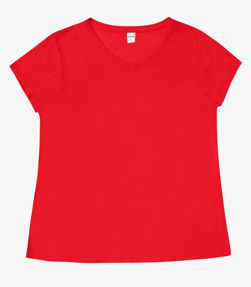 Blusa Básica Feminina Viscotorcion Rovitex Vermelho