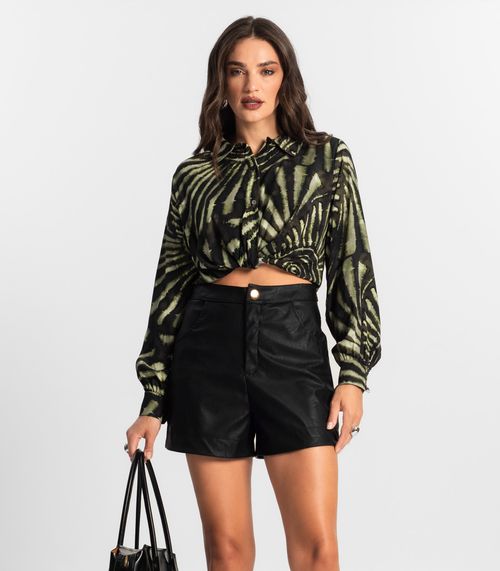 Camisa de Viscose Manga Longa Endless Verde