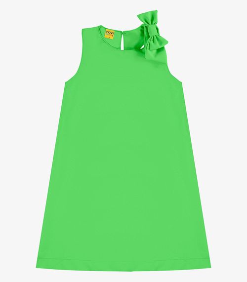 Vestido infantil em Crepe Light Rovi Kids Verde