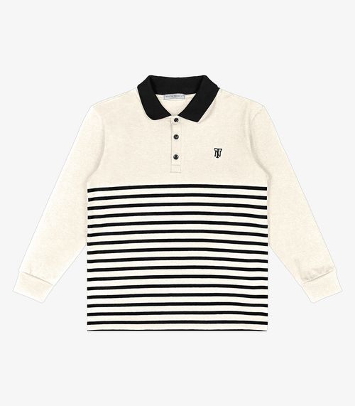 Polo Infantil Masculino Trick Nick Bege