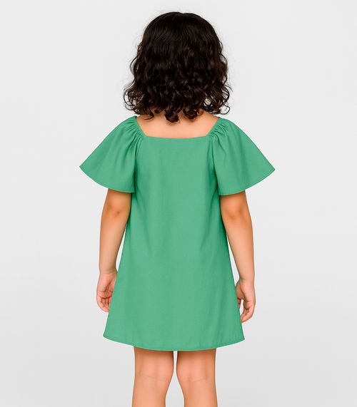 Vestido Infantil em Viscose Infinita Cor Verde