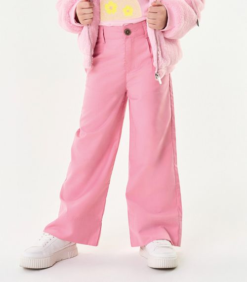 Calça Infantil Feminina Wide Leg Trick Nick Rosa