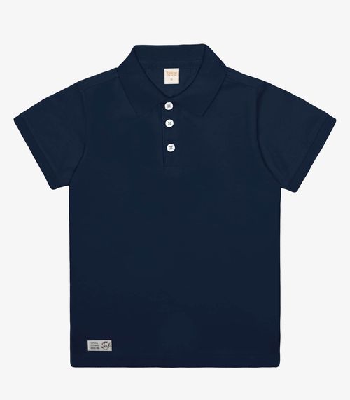 Camisa Polo Infantil Masculina Trick Nick Azul