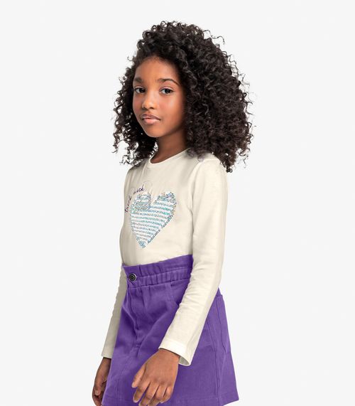 Conjunto Infantil Blusa Com Saia Trick Nick Roxo