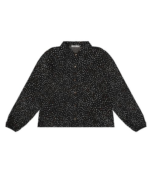 Camisa Plus Size Manga Longa Secret Glam Preto