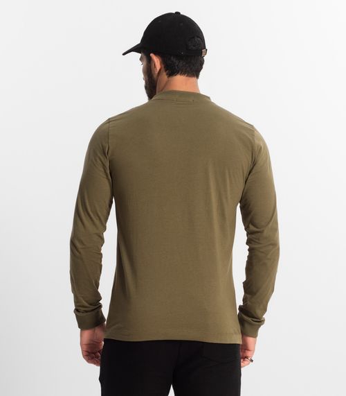 Camiseta Masculina Manga Longa Diametro Verde