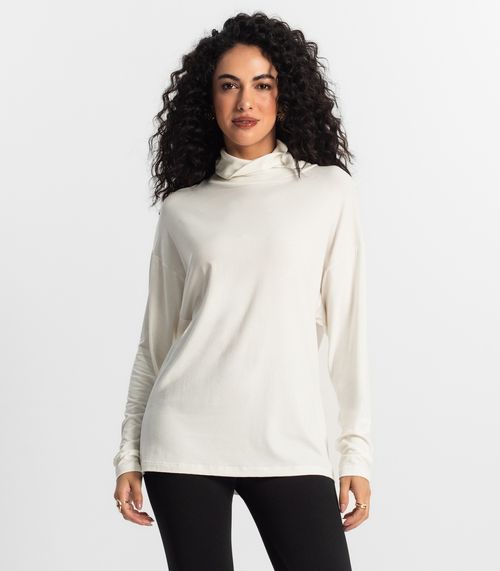 Blusa Manga Longa Feminino Rovitex Bege