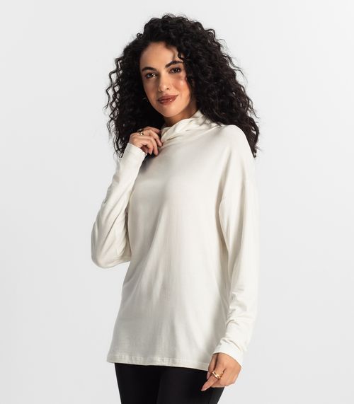 Blusa Manga Longa Feminino Rovitex Bege
