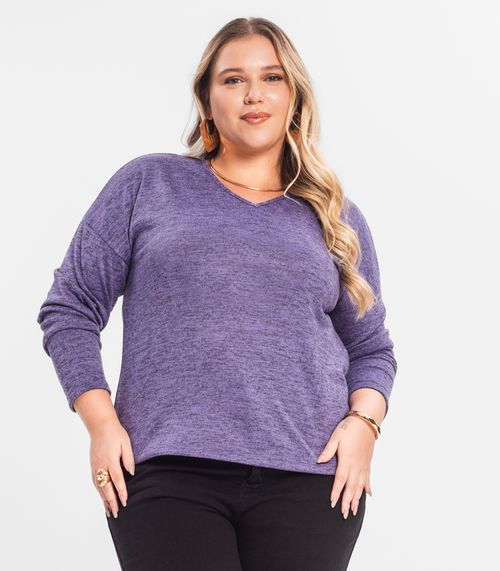 Blusa Feminina Plus Infinita Cor Roxo