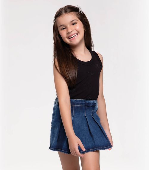 Regata Básica Infantil Feminina Trick Nick Preto