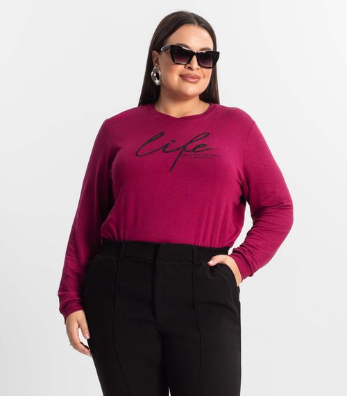 Blusão Feminino Plus Size Secret Glam Vermelho