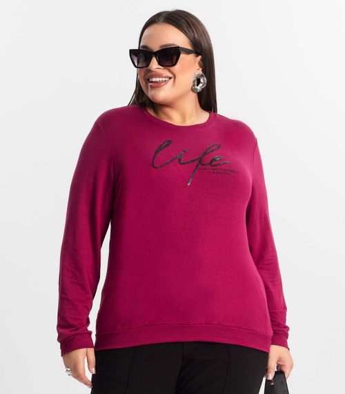 Blusão Feminino Plus Size Secret Glam Vermelho