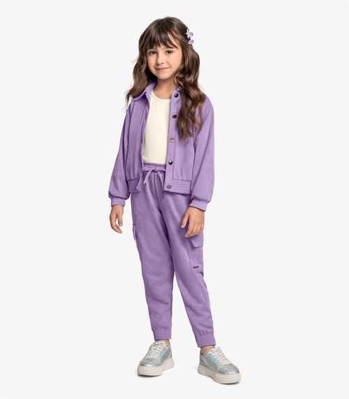 Calça Infantil Menina Jogger Trick Nick Roxo