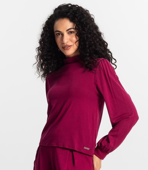 Blusa Manga Longa Feminina Rovitex Vermelho