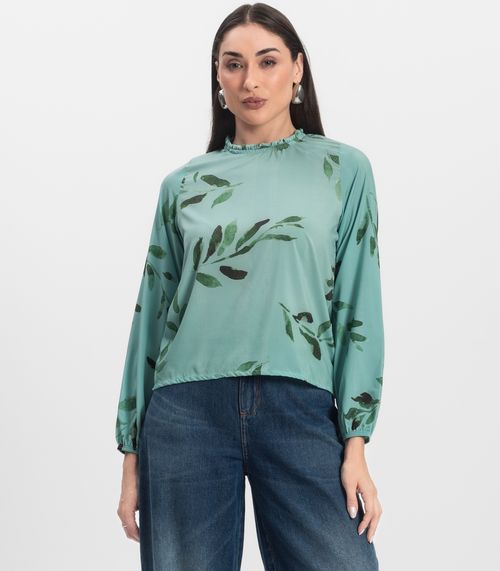 Blusa Manga Longa Infinita Cor Verde