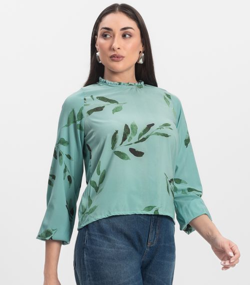 Blusa Manga Longa Infinita Cor Verde