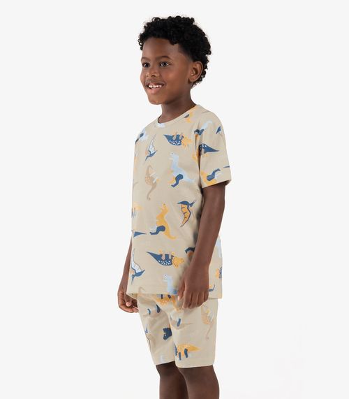 Pijama Infantil Menino Meia Malha Rovi Kids Bege