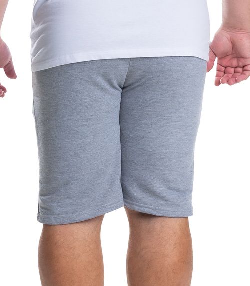 Bermuda Masculina Moletom Plus Size Select Cinza