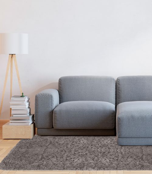 Tapete Felpudo 100 cm x 140 cm Infinita Cor Marrom