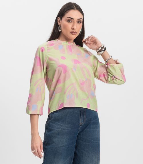 Blusa Manga Longa Infinita Cor Verde