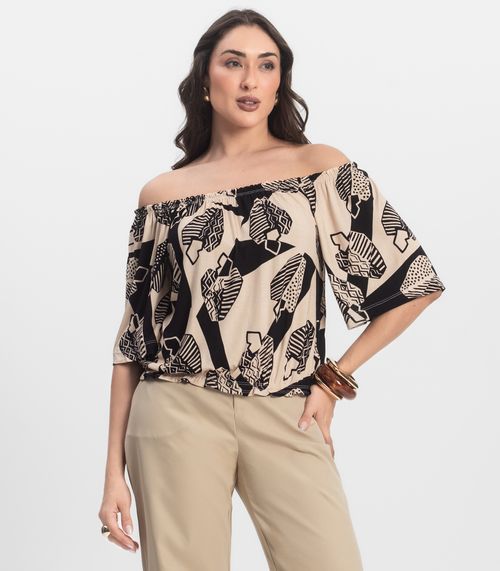 Blusa Feminina Ciganinha Infinita Cor Preto