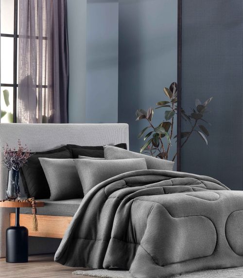 Edredom Queen Fusion Vivaldi Cinza