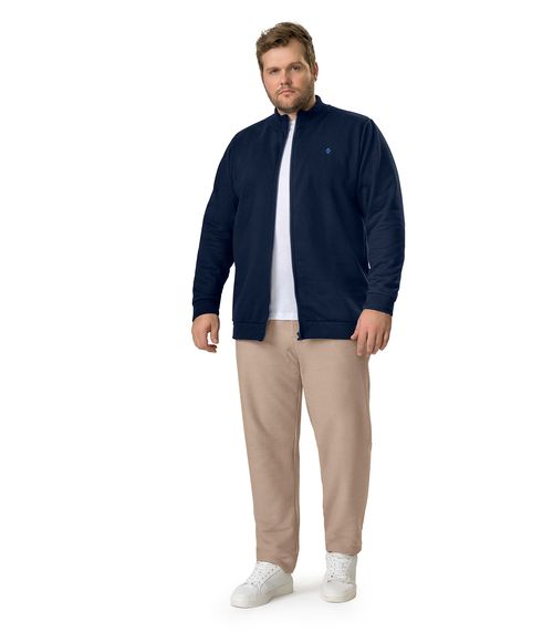 Jaqueta Masculina Plus Size Moletom Diametro Azul