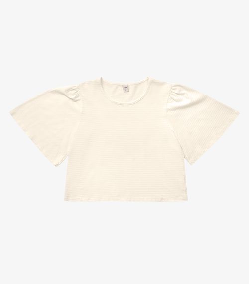 Blusa Feminina Manga Franzida Rovitex Bege