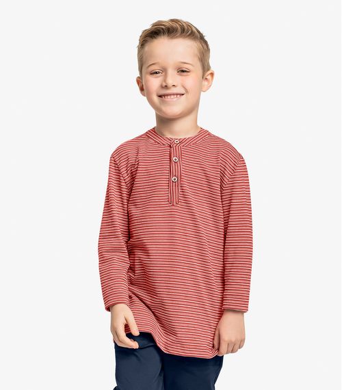 Camiseta Infantil Menino Manga Longa Trick Nick Laranja