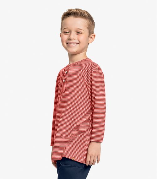 Camiseta Infantil Menino Manga Longa Trick Nick Laranja