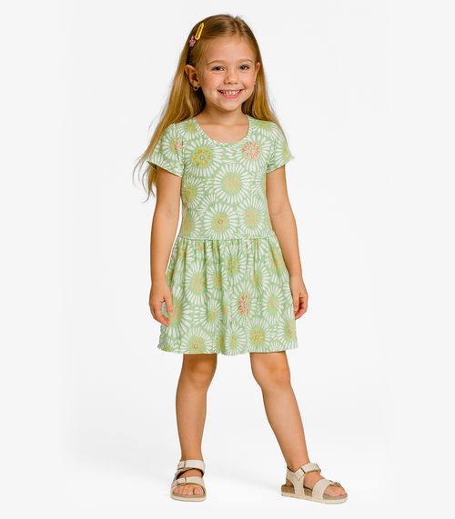 Vestido Infantil Meia Malha Select Verde