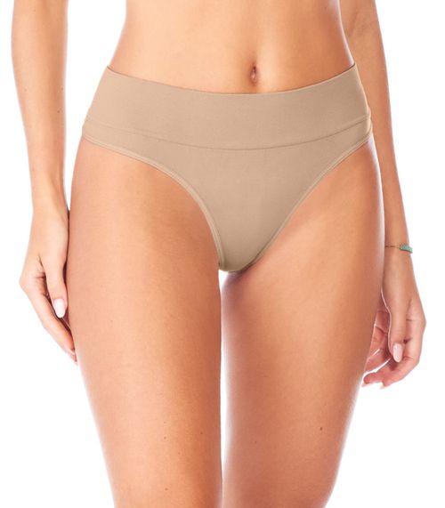 Calcinha Fio Cós Largo sem Costura Zee Rucci Bege