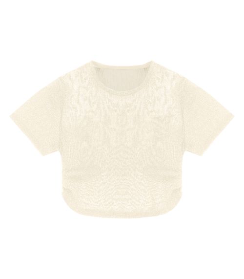 Blusa Com Sobreposição Juvenil Feminina Minty Bege