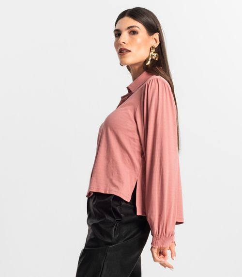 Camisa Feminina Manga Longa Endless Rosa