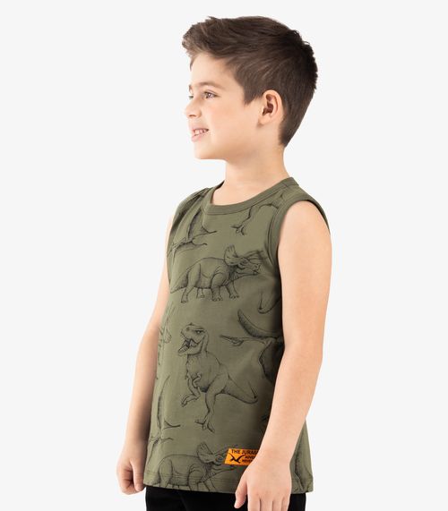 Machão Infantil Masculino Meia Malha Rovi Kids Bege