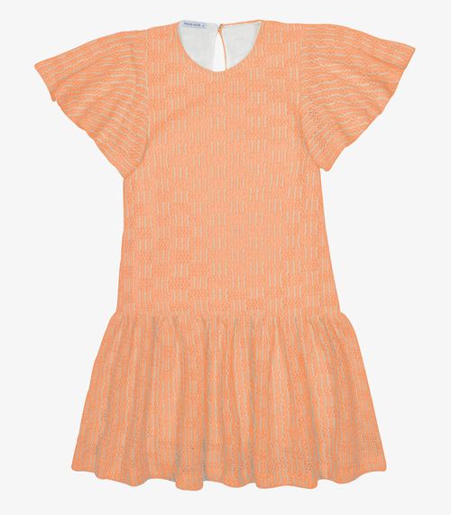 Vestido Infantil Tricot Trick Nick Laranja