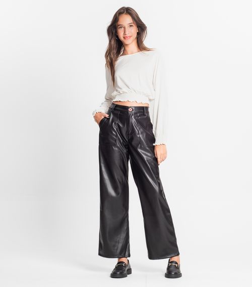 Calça Flare Juvenil Minty Preto