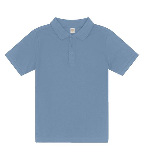 Polo Infantil Masculina Em Cotton Trick Nick Azul