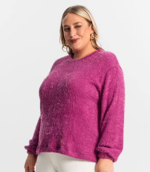 Blusão Feminino Plus Size Secret Glam Roxo
