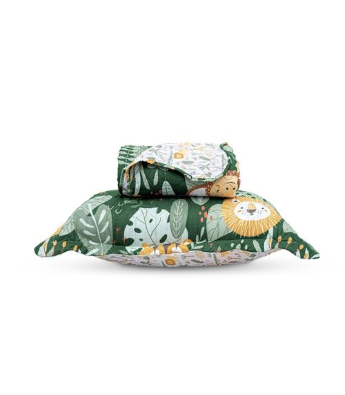 Kit Cobre Leito Casual Kids Solteiro Appel Verde
