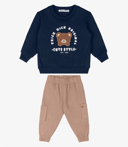 Conjunto Blusão Com Calça Trick Nick Azul