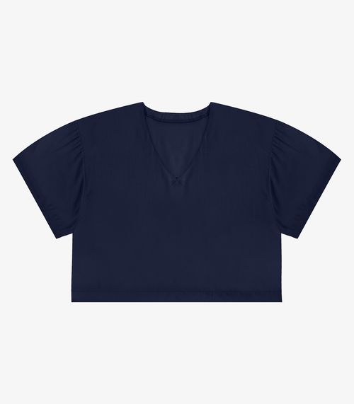 Blusa Feminina Tecido em Viscose Infinita Cor Azul