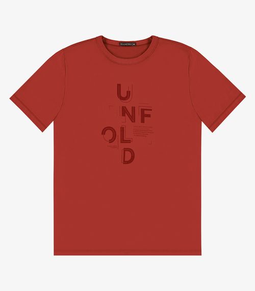 Camiseta Masculina em Meia Malha Diametro Vermelho