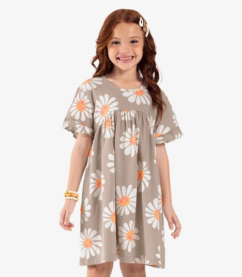 Vestido Infantil Rovi Kids Marrom