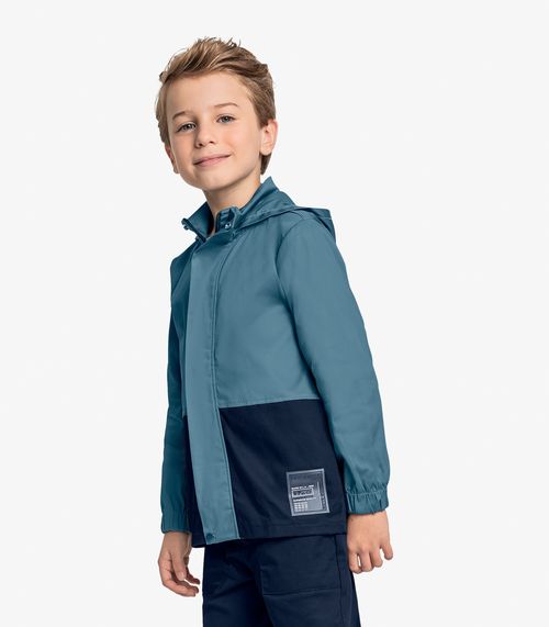 Jaqueta Infantil Masculina Com Capuz Trick Nick Azul