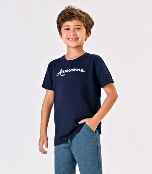 Camiseta Menino Cotton Trick Nick Azul