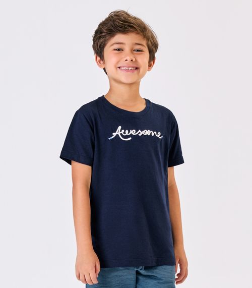 Camiseta Menino Cotton Trick Nick Azul