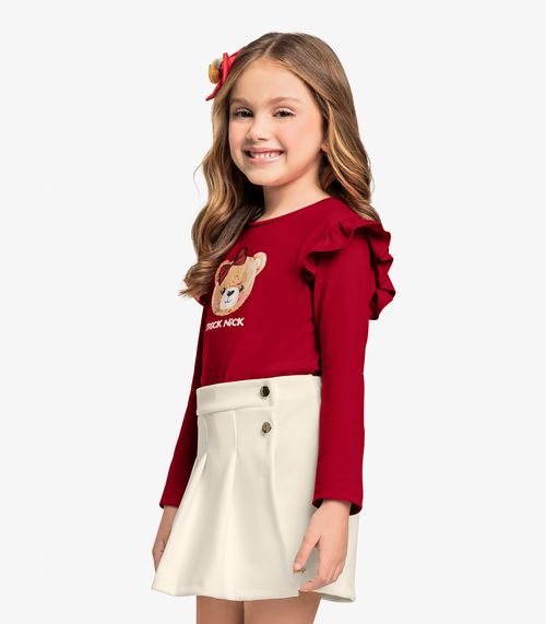 Blusa Infantil Manga Longa Trick Nick Vermelho