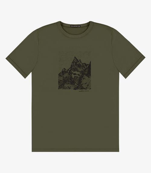 Camiseta Masculina em Meia Malha Diametro Verde