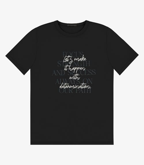 Camiseta Masculina em Meia Malha Diametro Preto